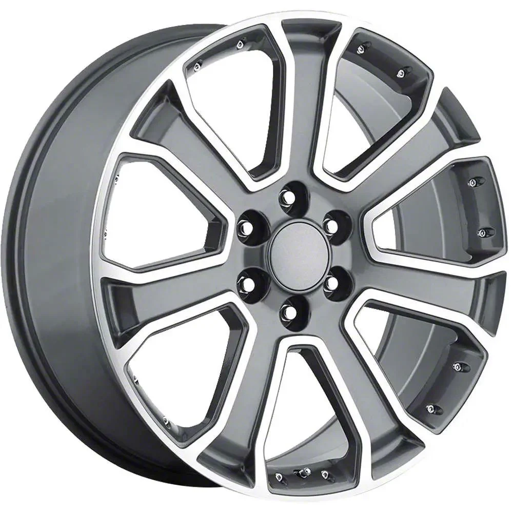 OE Revolution G-06 Gunmetal Machined 6-Lug Wheel; 22x9; 31mm Offset (07-14 Tahoe)