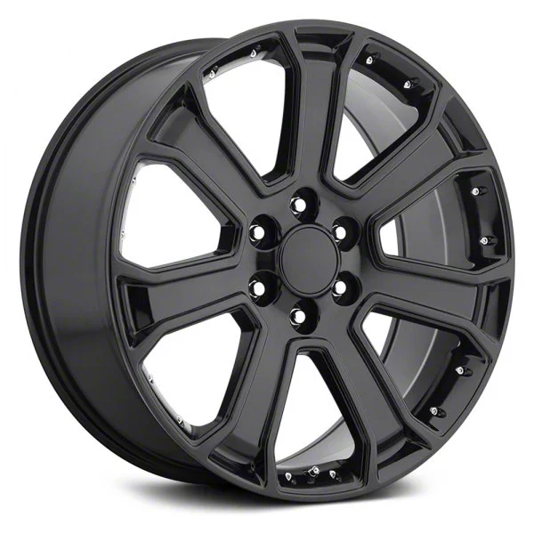 OE Revolution G-06 Gloss Black 6-Lug Wheel; 22x9; 31mm Offset (07-14 Yukon)