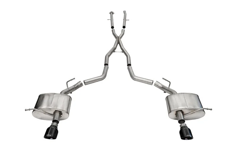 Corsa 2011-2024 Dodge Durango Xtreme 2.5in Cat-Back Dual Rear Exit w/ Single 4.5in Black PVD Tips