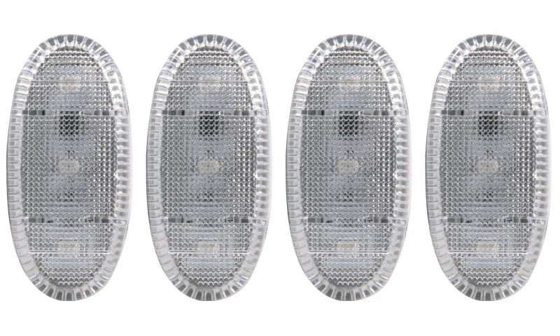 ANZO 2011-2016 Ford F-350 LED Fender Light Kit Clear 2pc Amber / 2pc Red