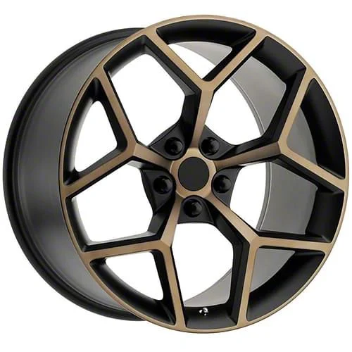 PR126 Matte Black and Bronze Wheel; Rear Only; 20x11; 43mm Offset (10-15 Camaro)
