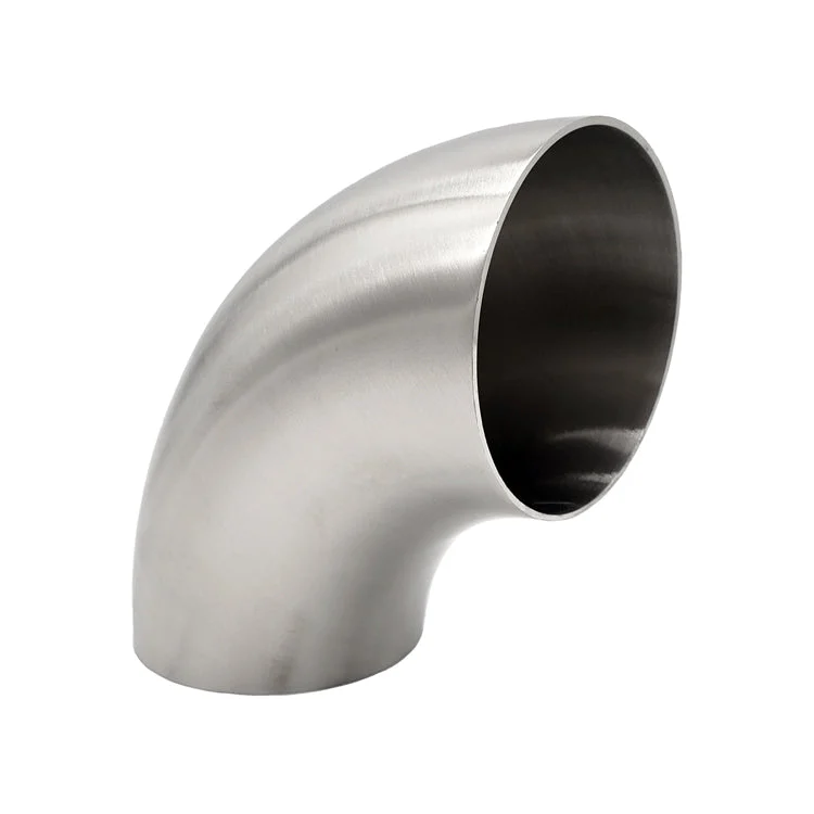 3.000" 16ga Tight Radius 90° Mandrel Bend - (3.500" CLR) - Brushed Finish - 304 Stainless