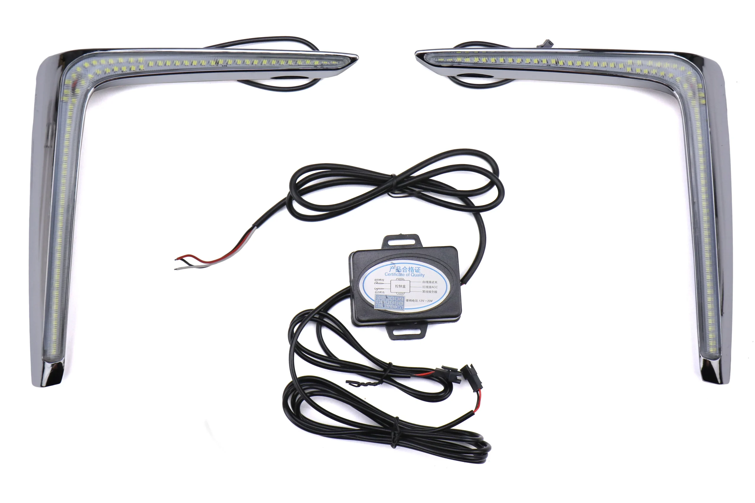 OLM GCS LED DRL Fog Light Bezel Inserts - 2016-2017 Subaru Crosstrek