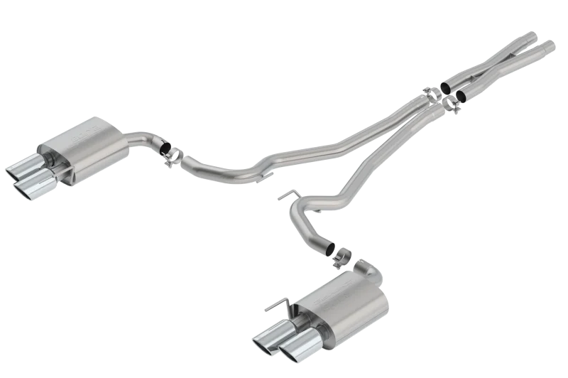 Borla S-Type Cat Back 18-20 Ford Mustang GT Convertible 2.5in pipe 4in tip