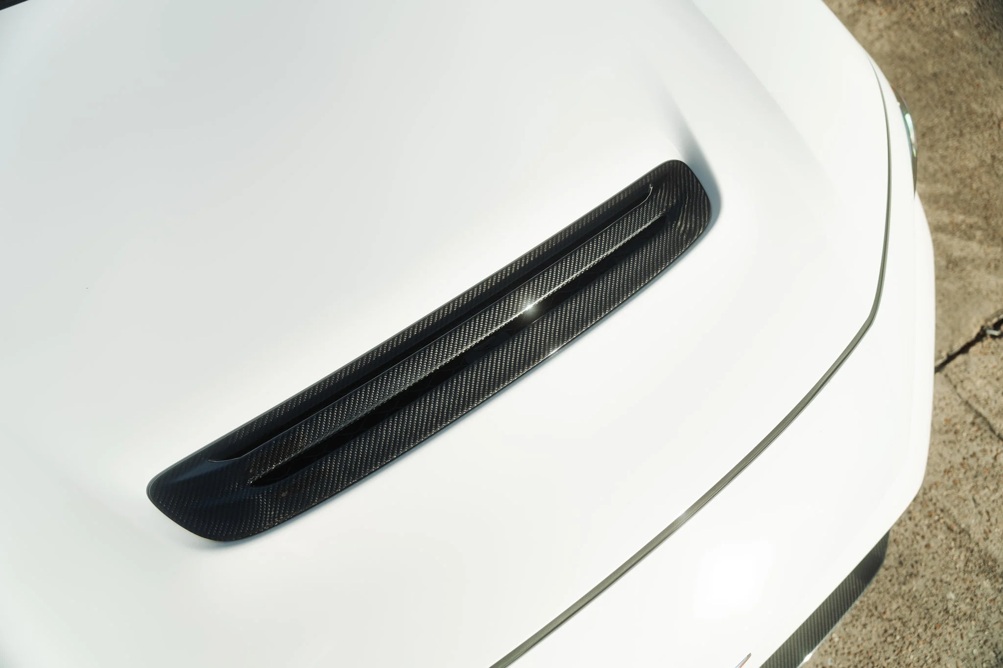 OLM Carbon Fiber Engine Hood Duct Cover - 2023+ Honda Civic Type R