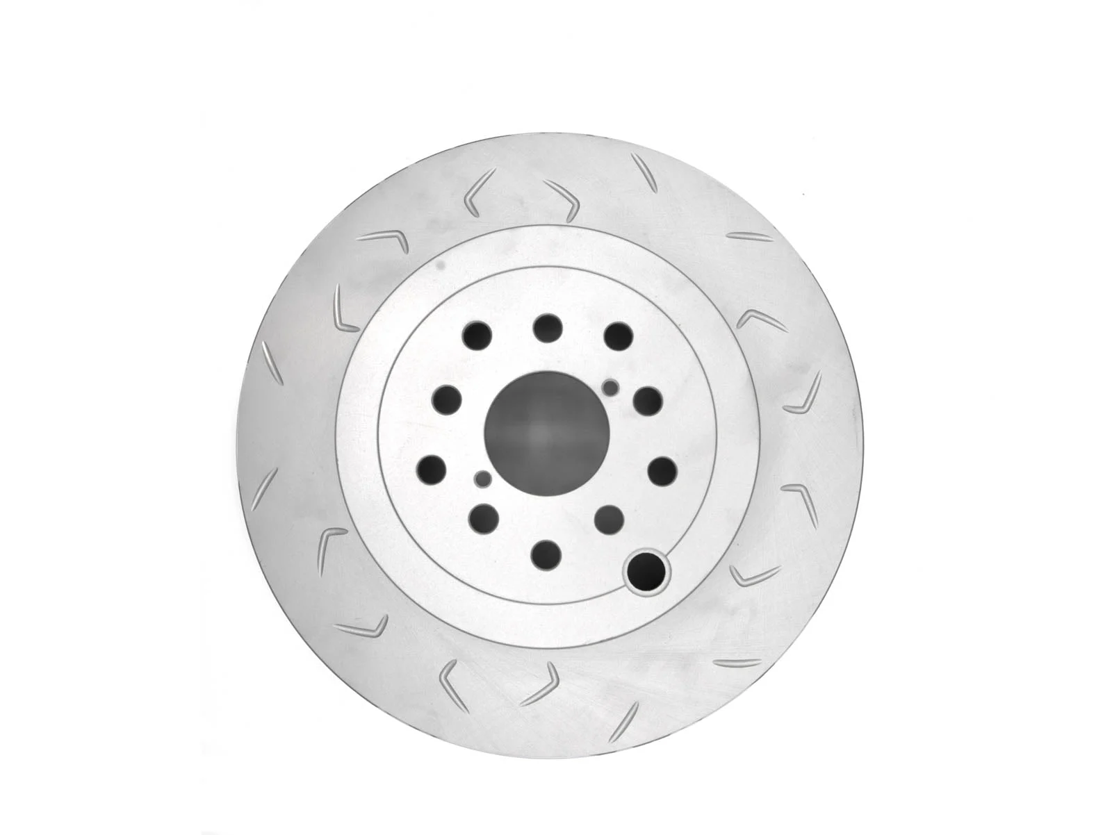 FactionFab Slotted Rear Rotor V2 Dual Drilled - Subaru STI 2018-2021