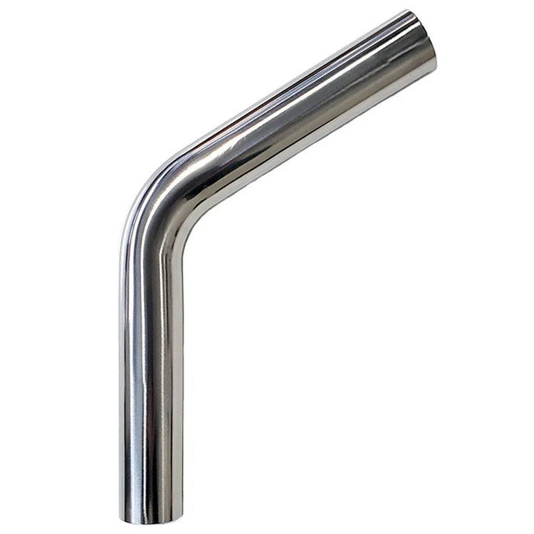 2.000" OD 16ga 60° Mandrel Bend - Polished OD - 6061 Aluminum - (3.000" CLR / 6.000" Legs)
