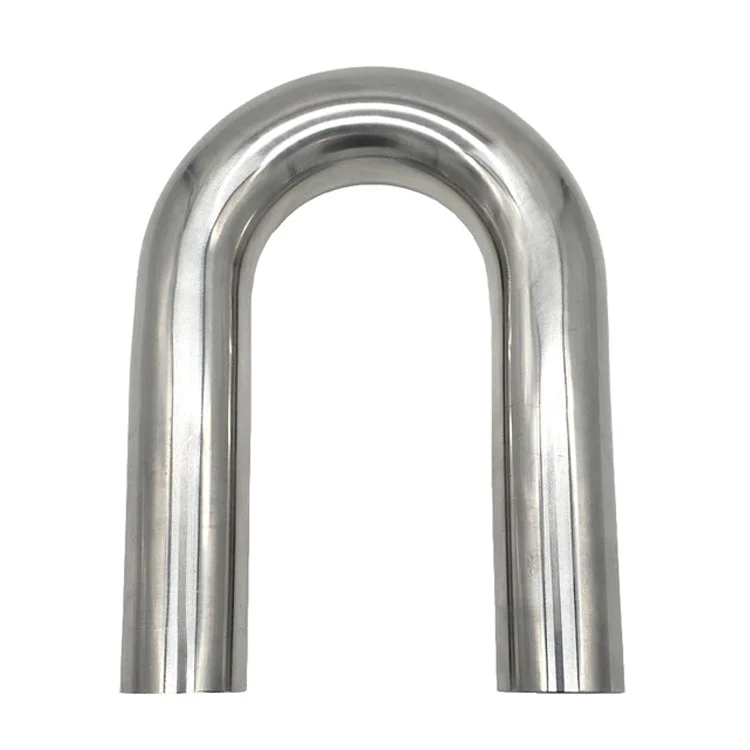 1.750" 16ga 180° Mandrel Bend - (2.625" CLR / 6.000" Legs) - Polished OD - 304 Stainless