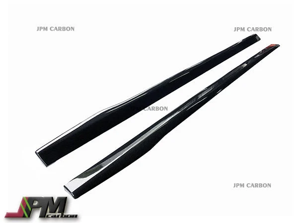 JPM R1 Style Carbon Fiber Side Skirt Add-on Lips Fits For 2015-2021 BMW F87 M2 Only