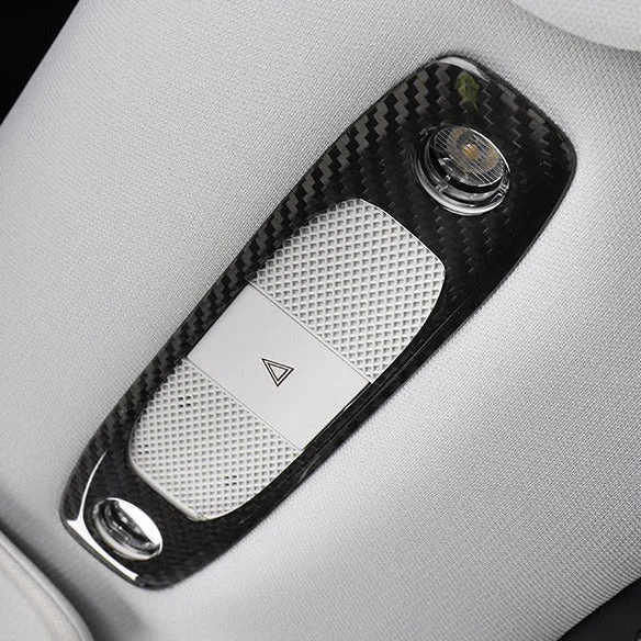 Tesla Model 3 Front & Rear Carbon Fiber Dome Light Covers | Palenon Performance