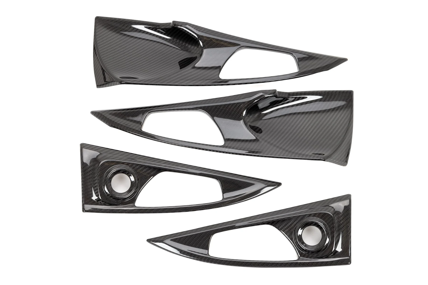 OLM LE Carbon Fiber Interior Door Handle Trim Covers (Full Set) - 2016 - 21 Honda Civic / 2017-21 Honda Civic Type R