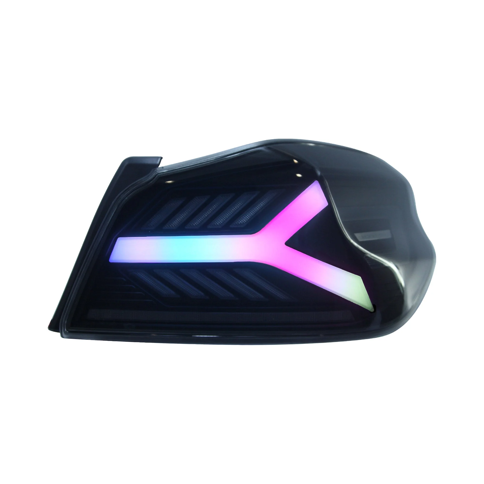 OLM Y-Spec LED Taillights (Smoke Lens White Optic w/RGB) - 2015-2021 WRX / STI