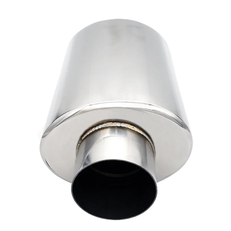 Ultra Quiet Resonator - 2.250" Inlet/Outlet x 13.75" Long - 304 Stainless