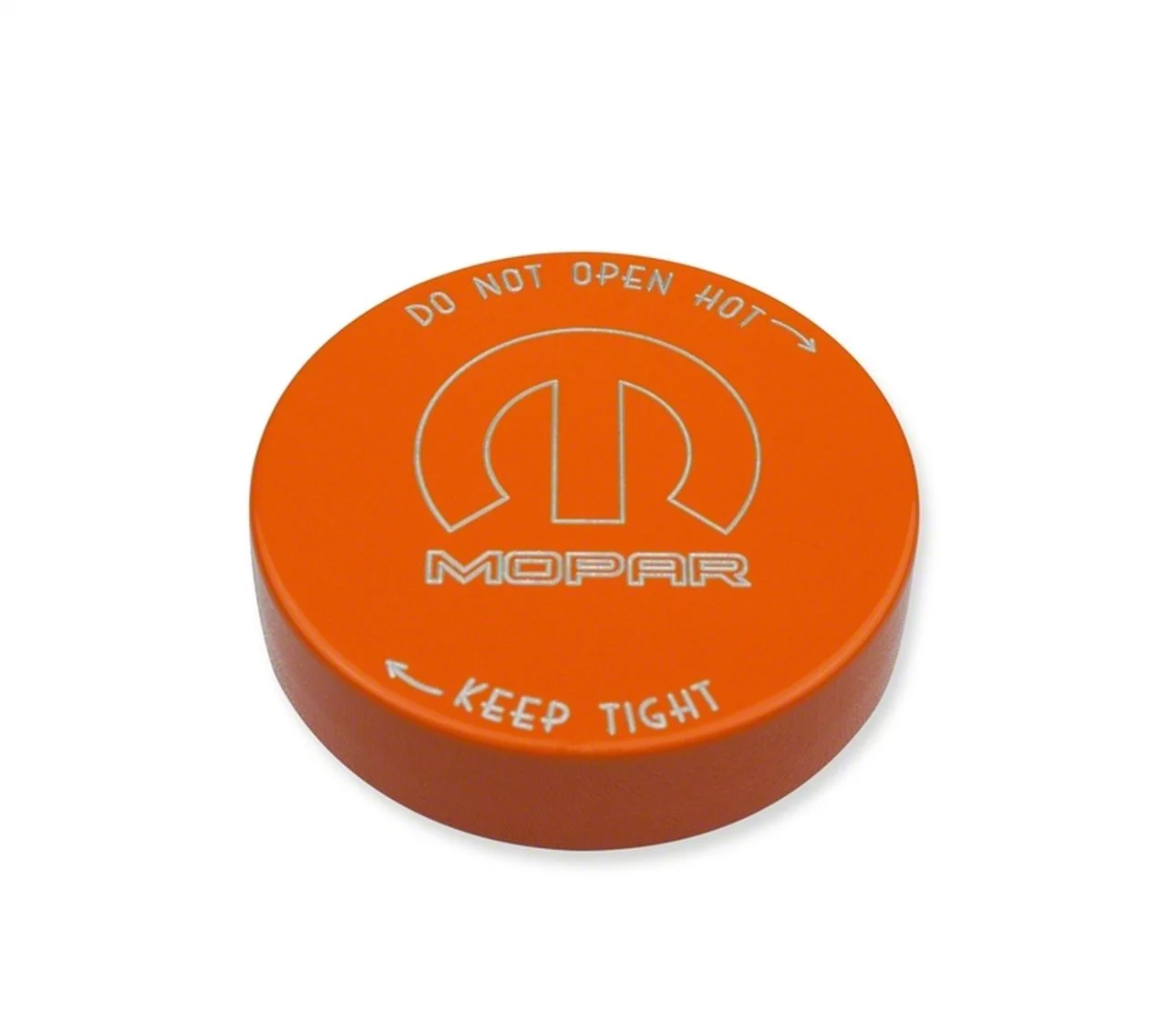 American Brothers Design Coolant Reservoir Cap Cover with R/T Logo; Brilliant Black Base/Bright Silver Fill (06-11 Charger)