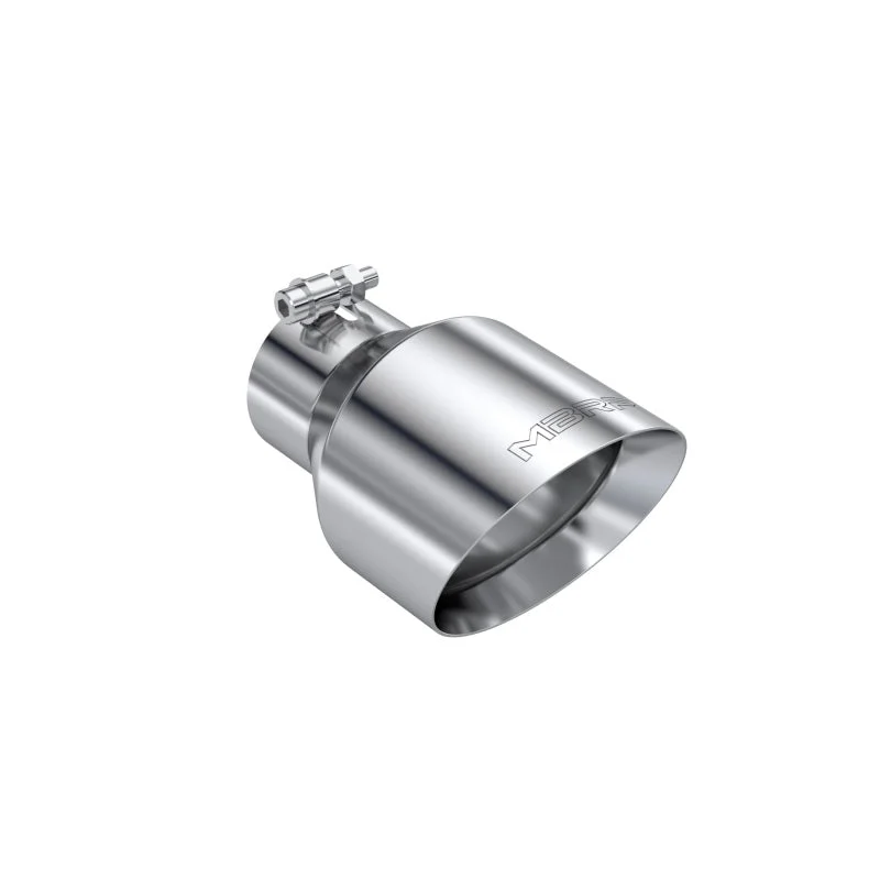 MBRP Universal T304 Stainless Steel Tip 3on ID / 5in OD Out / 8in Length Angle Cut Dual Wall