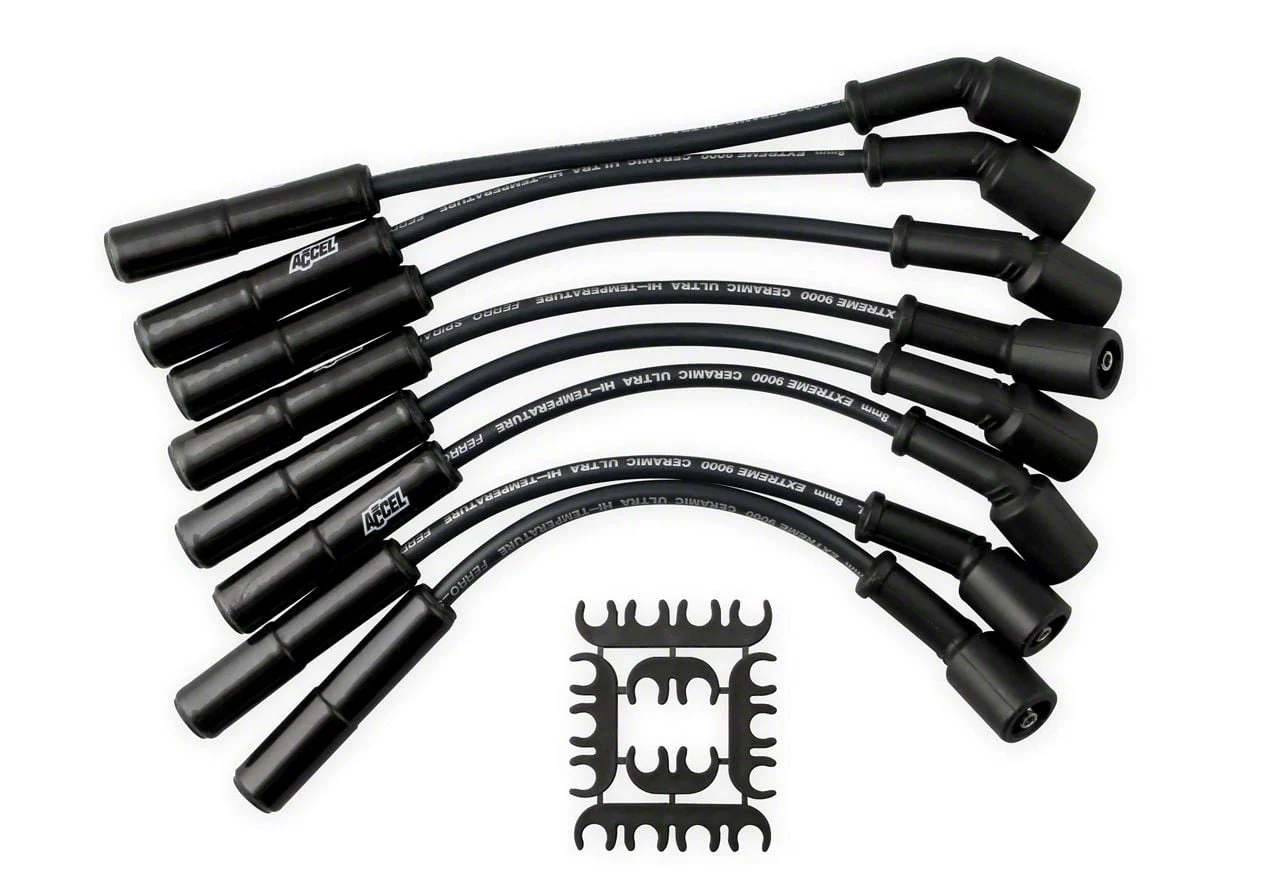 Accel Extreme 9000 Spark Plug Wire Set; Black (10-16 6.2L Camaro)