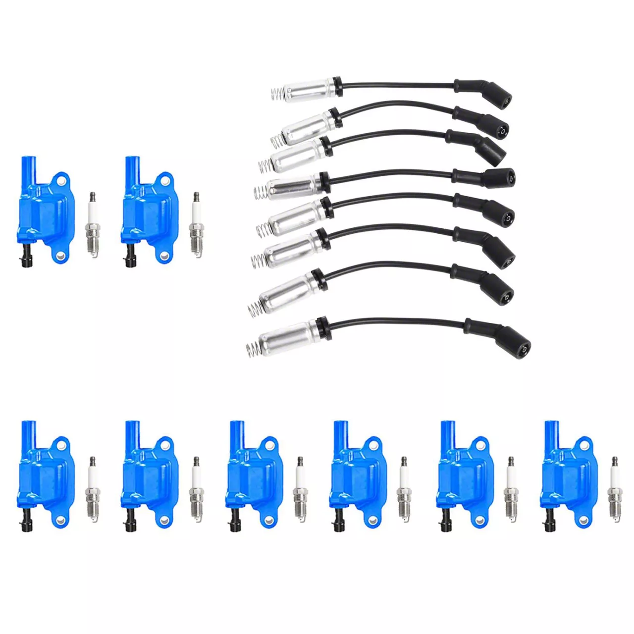 ACEON Ignition Coil; Blue; Single (10-15 V8 Camaro)
