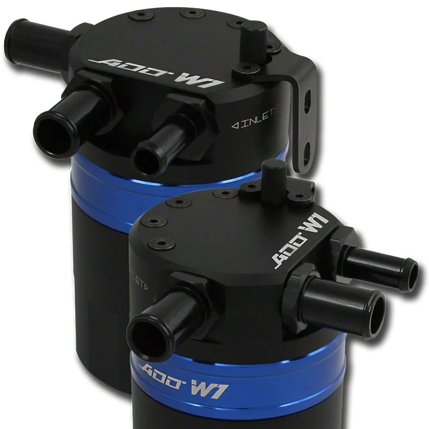 ADD W1 Baffled Oil Catch Can Kit V3; Blue Ring (17-26 F-350 Super Duty, Excluding Diesel)