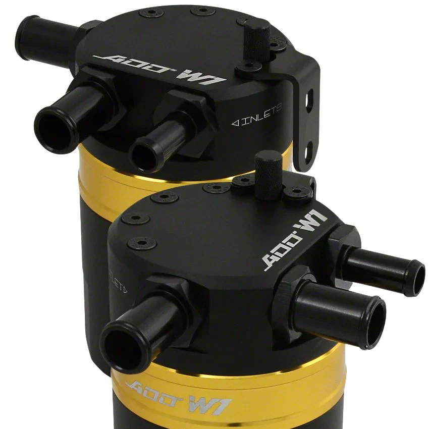 ADD W1 Baffled Oil Catch Can Kit V3; Gold Ring (17-26 F-350 Super Duty, Excluding Diesel)