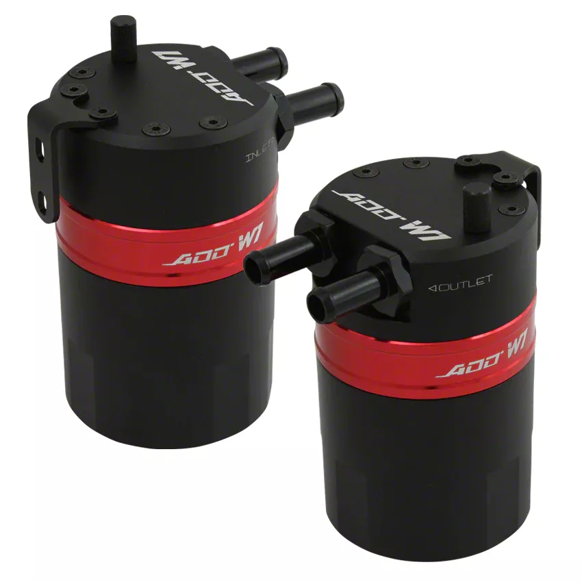 ADD W1 Baffled Oil Catch Can Kit V3; Red Ring (19-26 4.3L, 5.3L, 6.2L Sierra 1500)
