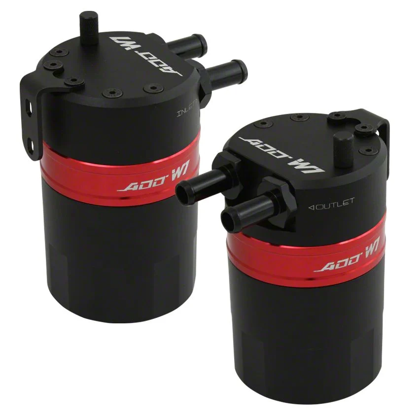 ADD W1 Baffled Oil Catch Can Kit V3.3; Red Ring (19-26 4.3L, 5.3L, 6.2L Sierra 1500)