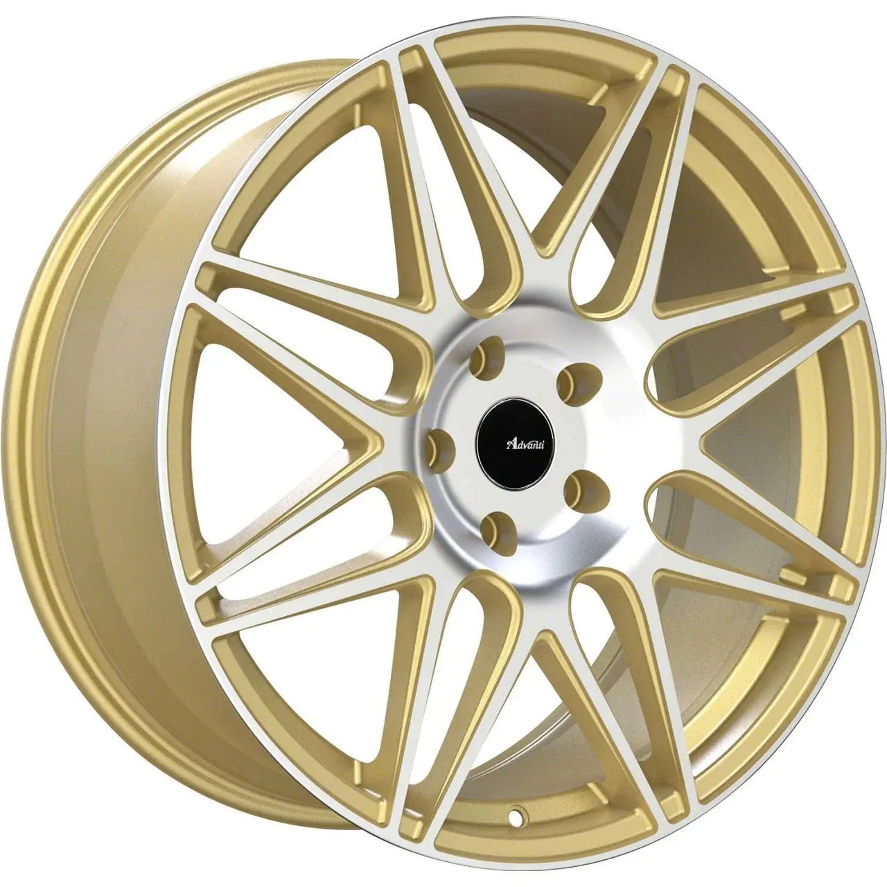Advanti Classe Gold Machined Wheel; Rear Only; 20x10; 45mm Offset (21-26 Mustang Mach-E)