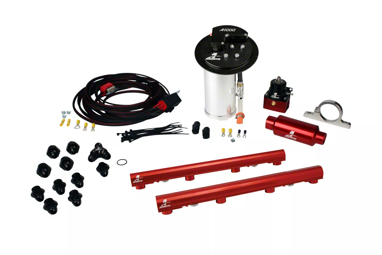 Aeromotive Stealth A1000 Race Fuel System with 4.6L 3V Fuel Rails (10-17 Mustang GT)