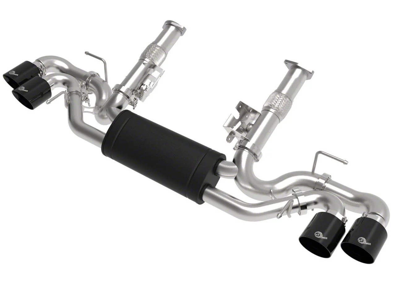AFE MACH Force-XP Cat-Back Exhaust System with Black Tips (20-26 6.2L Corvette C8 w/o NPP Dual Mode Exhaust)