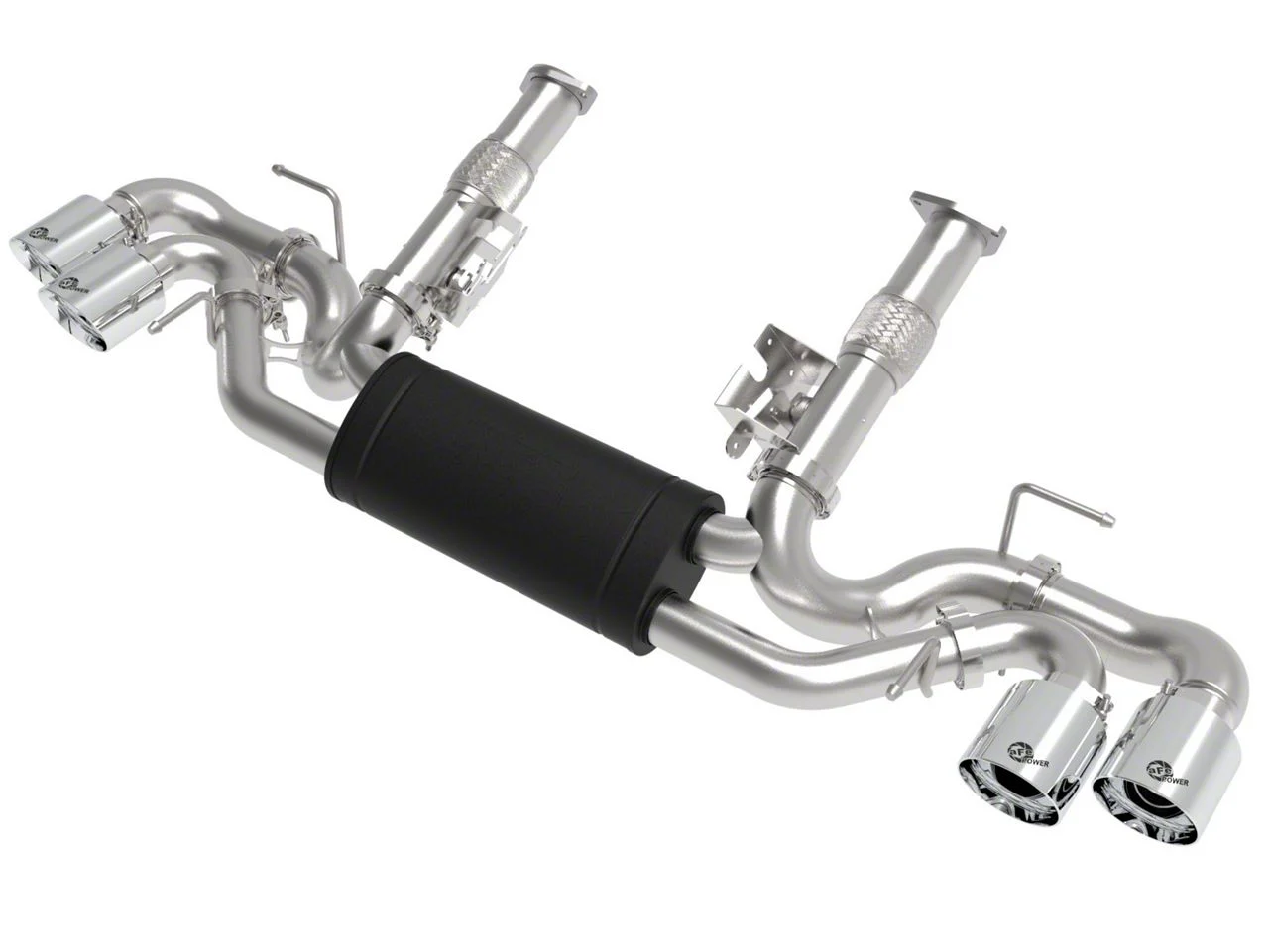 AFE MACH Force-XP Cat-Back Exhaust System with Polished Tips (20-26 6.2L Corvette C8 w/o NPP Dual Mode Exhaust)