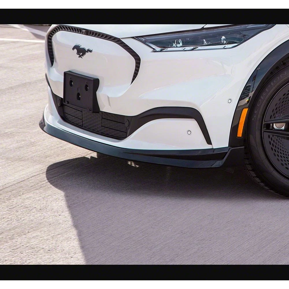 Air Design Front Chin Splitter; Gloss Black (21-26 Mustang Mach-E, Excluding GT)