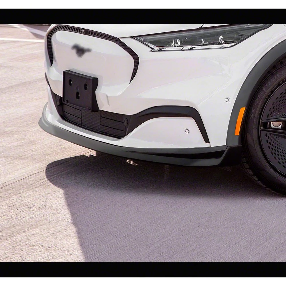 Air Design Front Chin Splitter; Satin Black (21-26 Mustang Mach-E, Excluding GT)