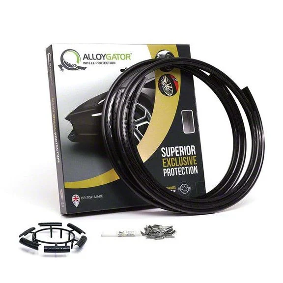 AlloyGator Wheel Protectors; Black (Universal; Some Adaptation May Be Required)
