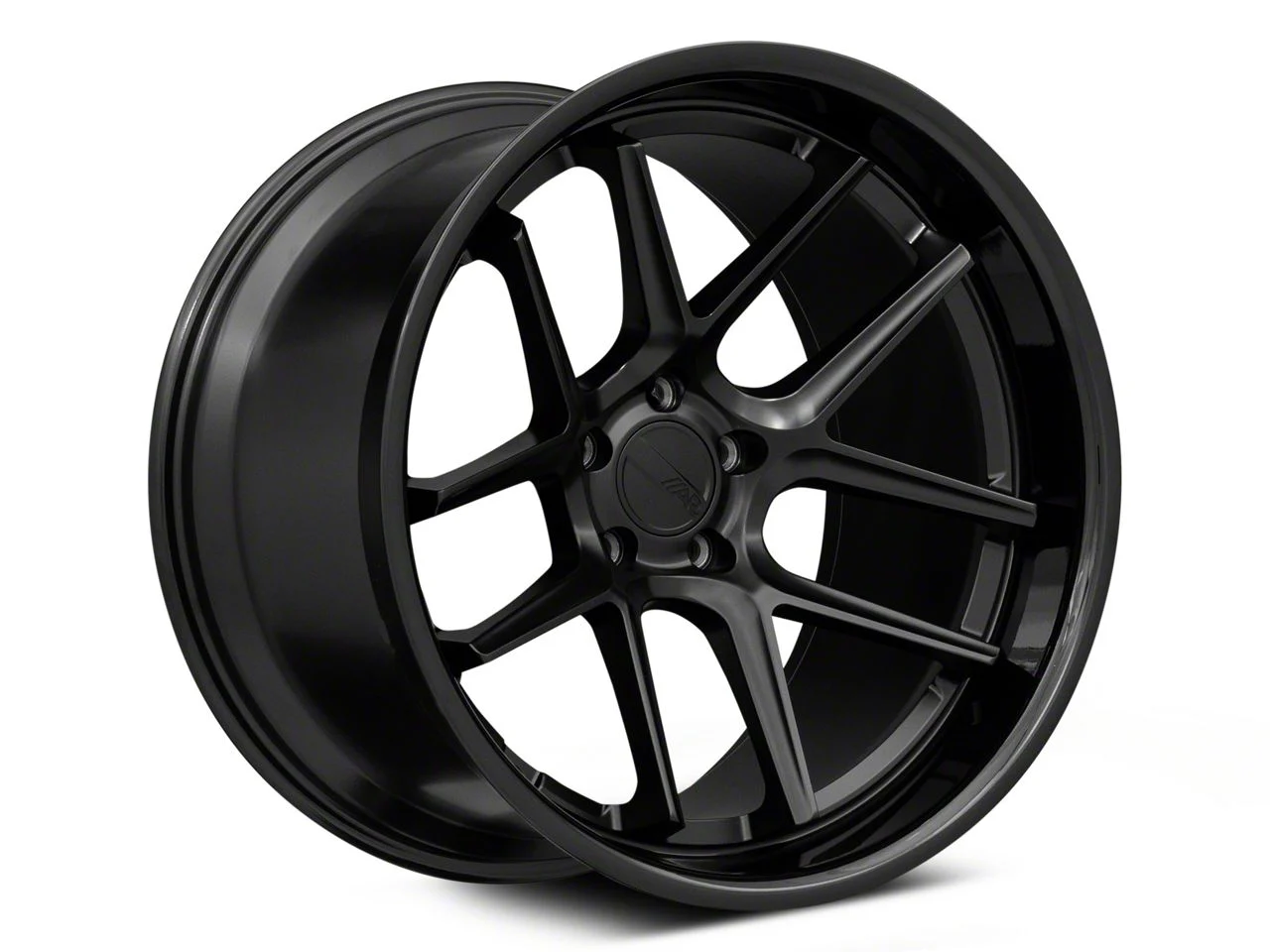 American Racing Bishop Matte Black with Gloss Black Lip Wheel; Rear Only; 20x11; 22mm Offset (06-10 RWD Charger)