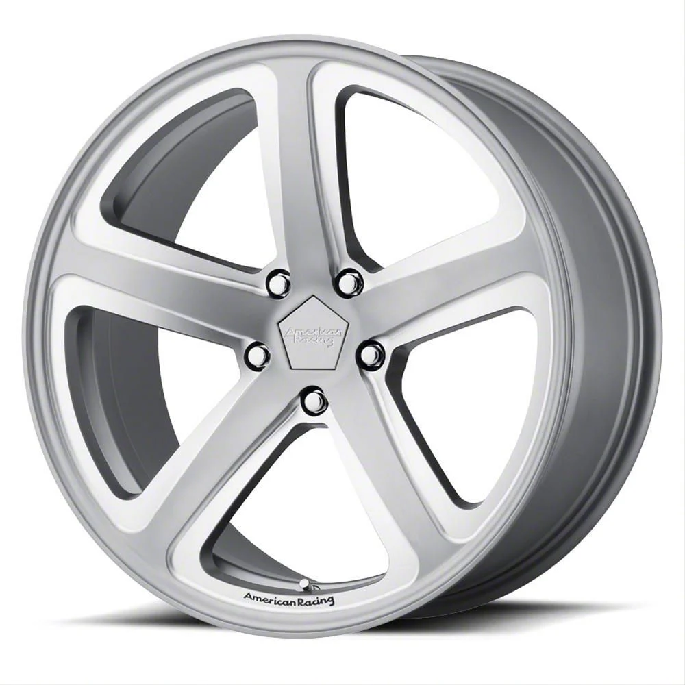 American Racing Hot Lap Satin Gray Milled Wheel; 18x8; 15mm Offset (08-23 RWD Challenger, Excluding Widebody)