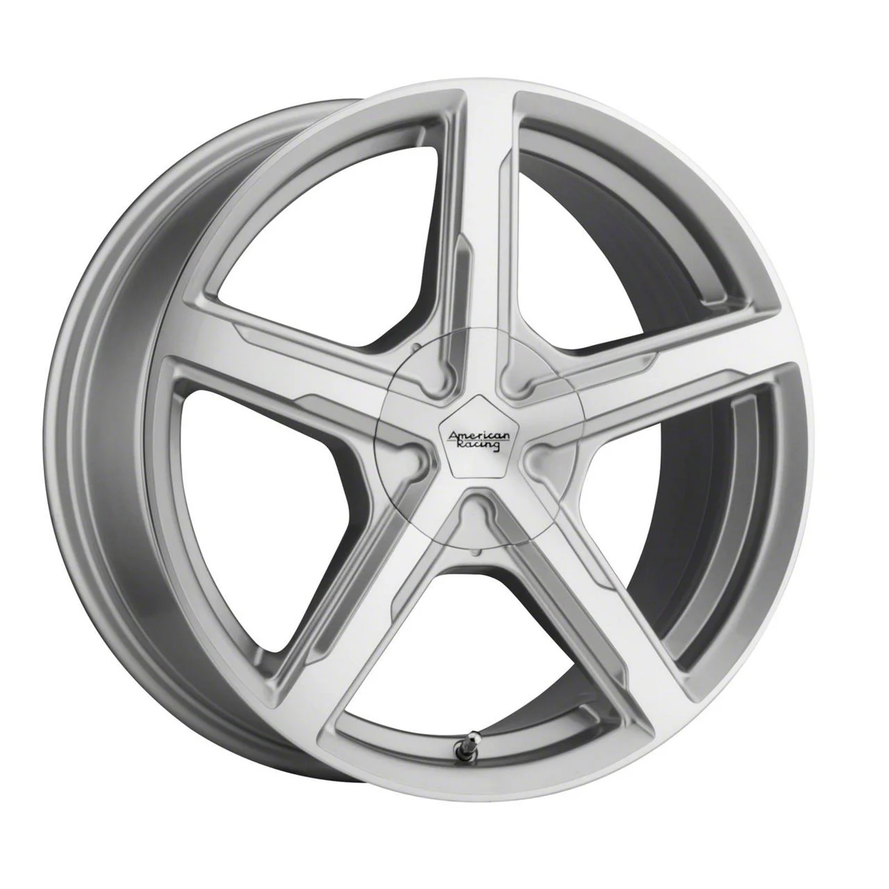American Racing Trigger Silver Machined Wheel; 18x8; 15mm Offset (08-23 RWD Challenger, Excluding Widebody)