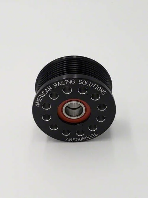 American Racing Solutions Double Bearing Grooved Billet Idler Pulley; 80mm x 8-Rib (Universal; Some Adaptation May Be Required)