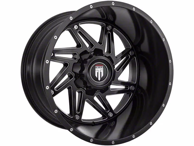 American Truxx Warrior Matte Black Milled 6-Lug Wheel; 20x10; -24mm Offset (19-26 RAM 1500)