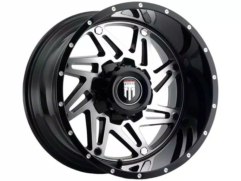 American Truxx Warrior Gloss Black Machined 6-Lug Wheel; 20x10; -24mm Offset (19-23 Ranger)