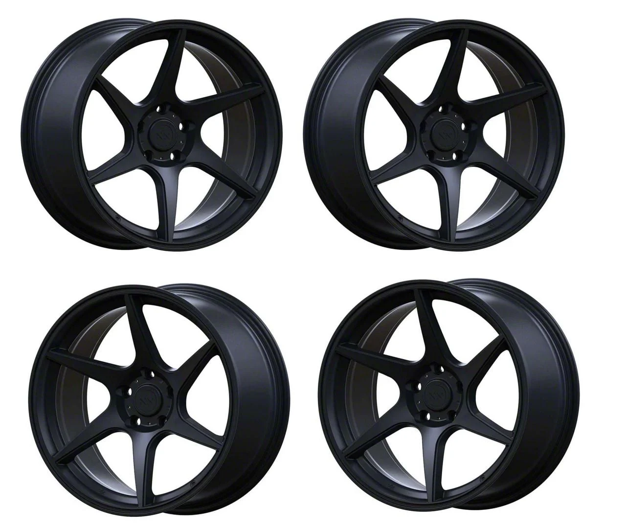 Anovia Wheels Titan Raven Satin Black 4-Wheel Kit; 18x8.5; 35mm Offset (05-09 Mustang GT, V6)