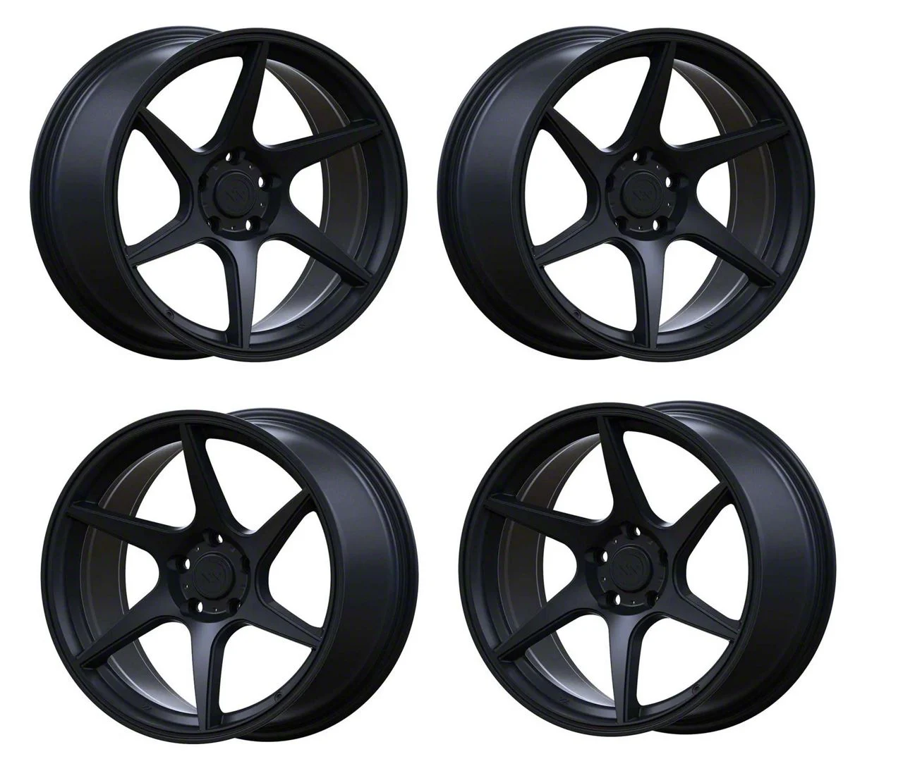 Anovia Wheels Titan Raven Satin Black 4-Wheel Kit; 18x9.5; 35mm Offset (10-14 Mustang GT w/o Performance Pack, V6)