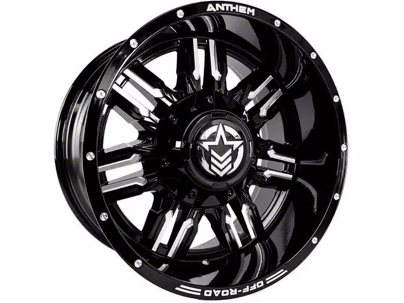 Anthem Off-Road Equalizer Gloss Black Milled 6-Lug Wheel; 20x10; -24mm Offset (19-23 Ranger)