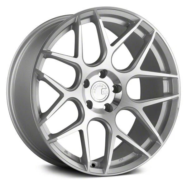 AFF2 Gloss Silver Machined Wheel; Rear Only; 20x10.5; 35mm Offset (10-15 Camaro)