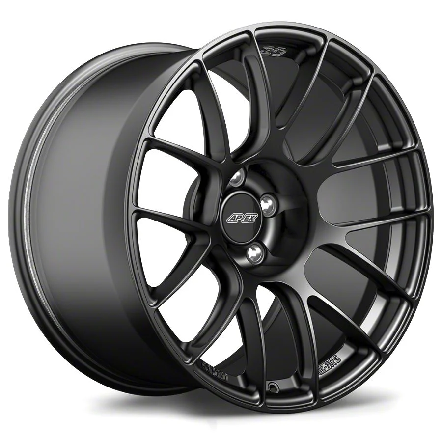 APEX EC-7RS Satin Black Wheel; Front Only; 18x11; 7mm Offset (17-24 Camaro ZL1)