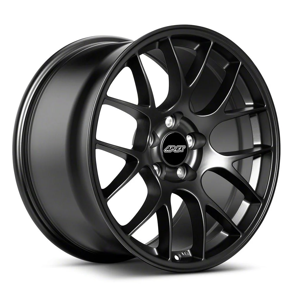 APEX EC-7 Satin Black Wheel; 18x10; 58mm Offset (14-19 Corvette C7 Stingray)