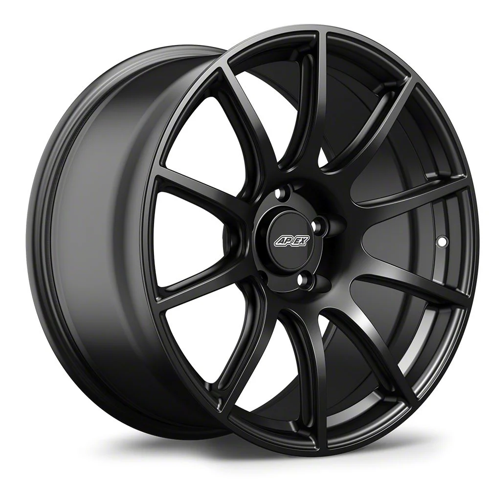 APEX SM-10 Satin Black Wheel; Front Only; 18x10; 30mm Offset (15-19 Corvette C7, Excluding Stingray)