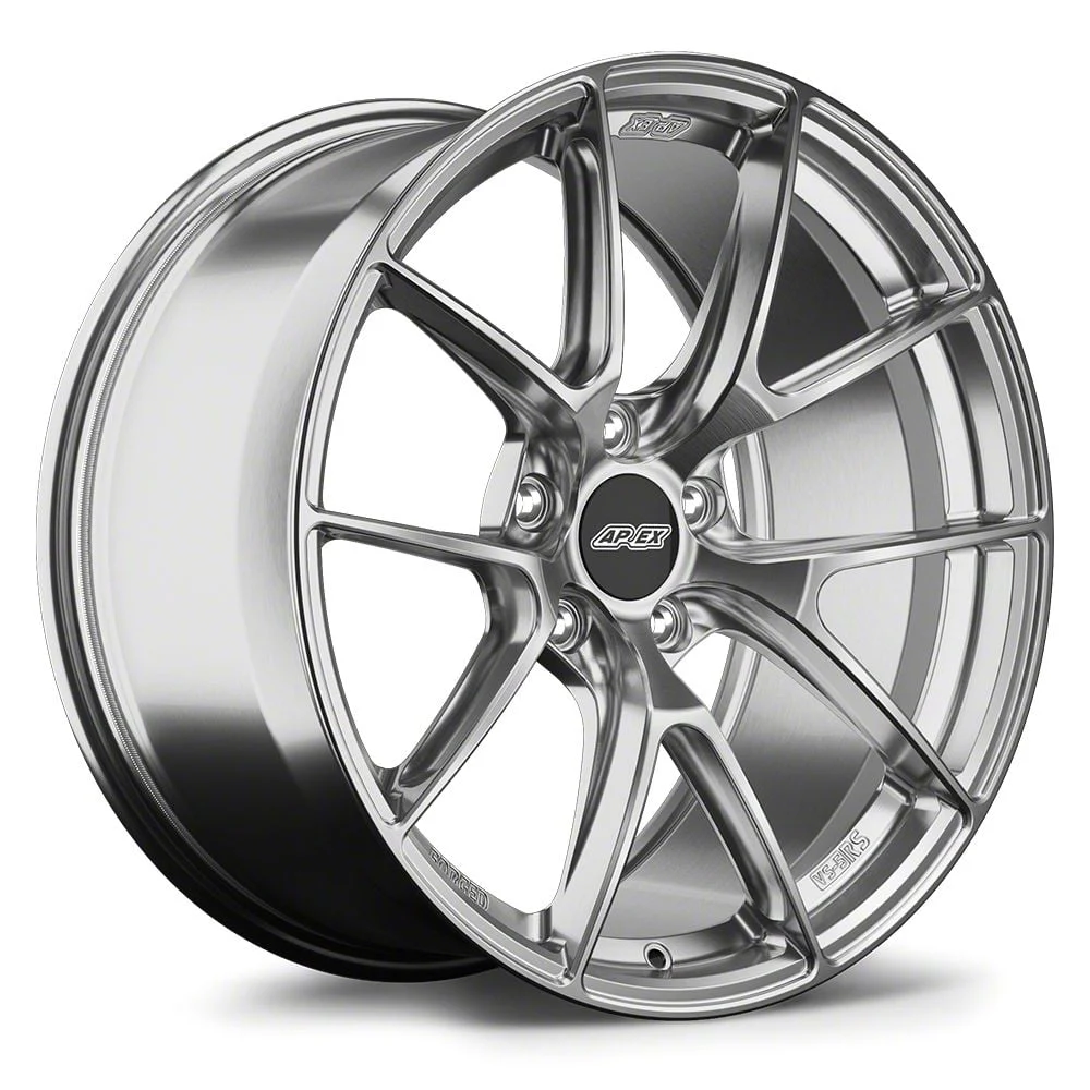 APEX VS-5RS Brushed Clear Wheel; Front Only; 18x10; 32mm Offset (15-19 Corvette C7, Excluding Stingray)