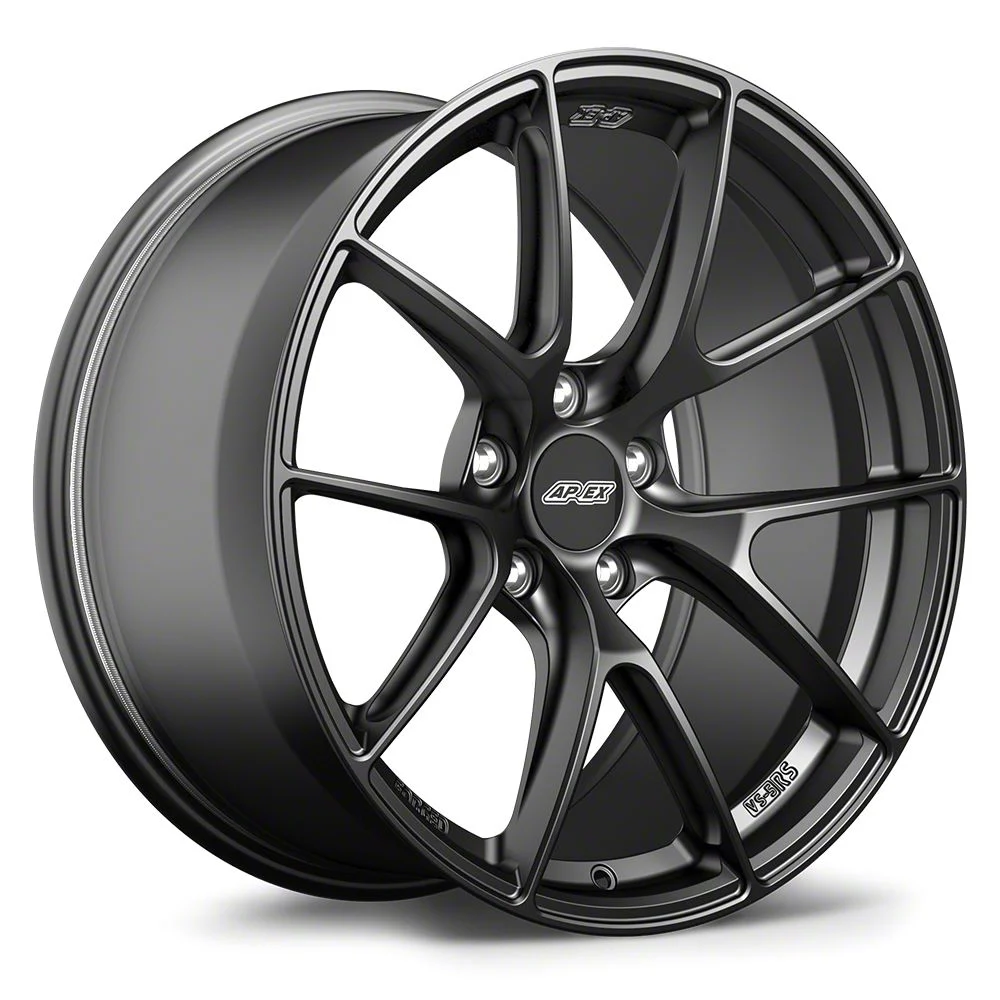 APEX VS-5RS Satin Black Wheel; Front Only; 18x10; 32mm Offset (15-19 Corvette C7, Excluding Stingray)