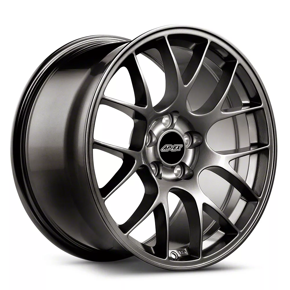 APEX EC-7 Anthracite Wheel; 19x9; 34mm Offset (15-23 Mustang GT, EcoBoost, V6)