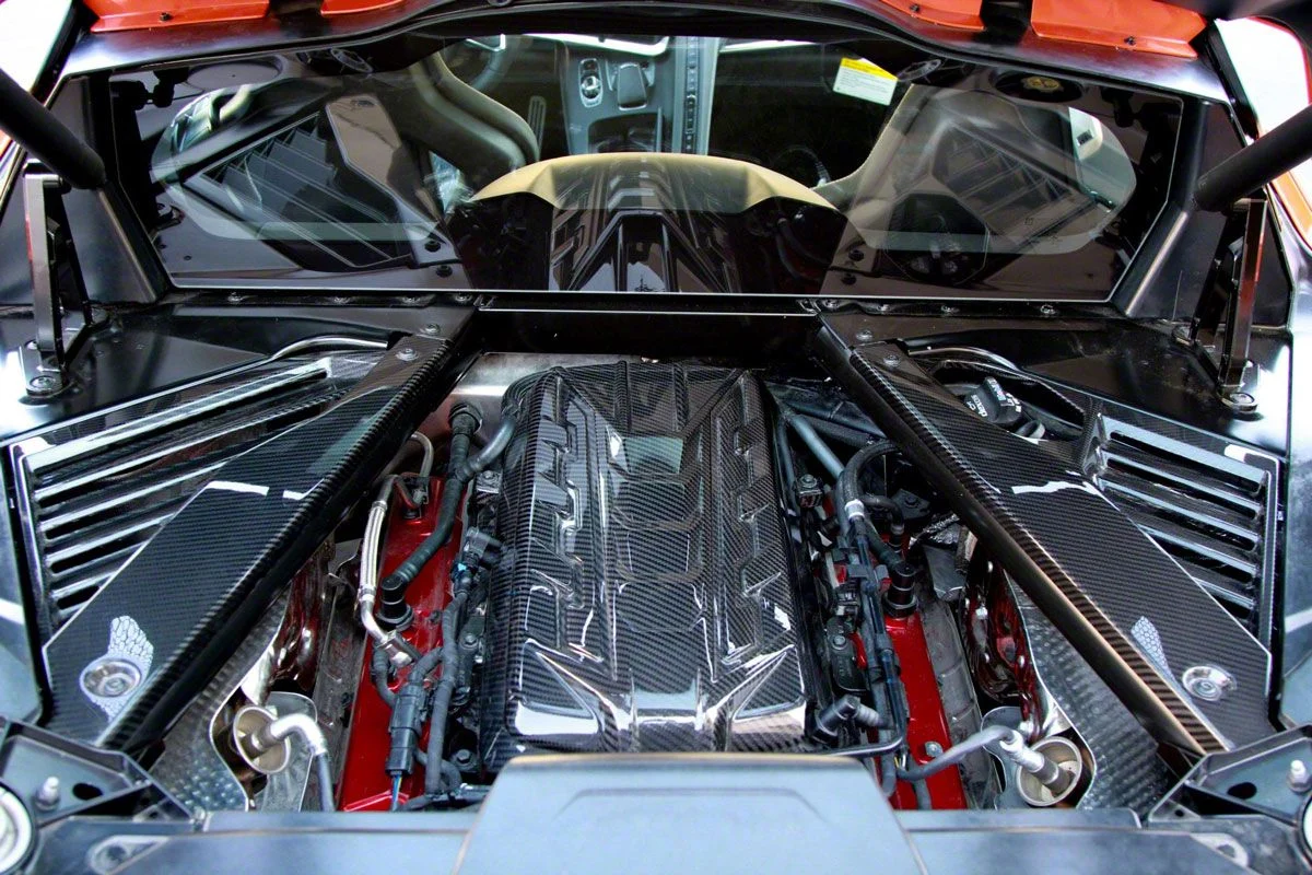 APR Performance Engine Cover Package; Carbon Fiber (20-26 Corvette C8, Excluding Z06)
