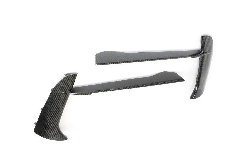 APR Performance Front Bumper Side Bezels; Carbon Fiber (20-26 Corvette C8, Excluding Z06)